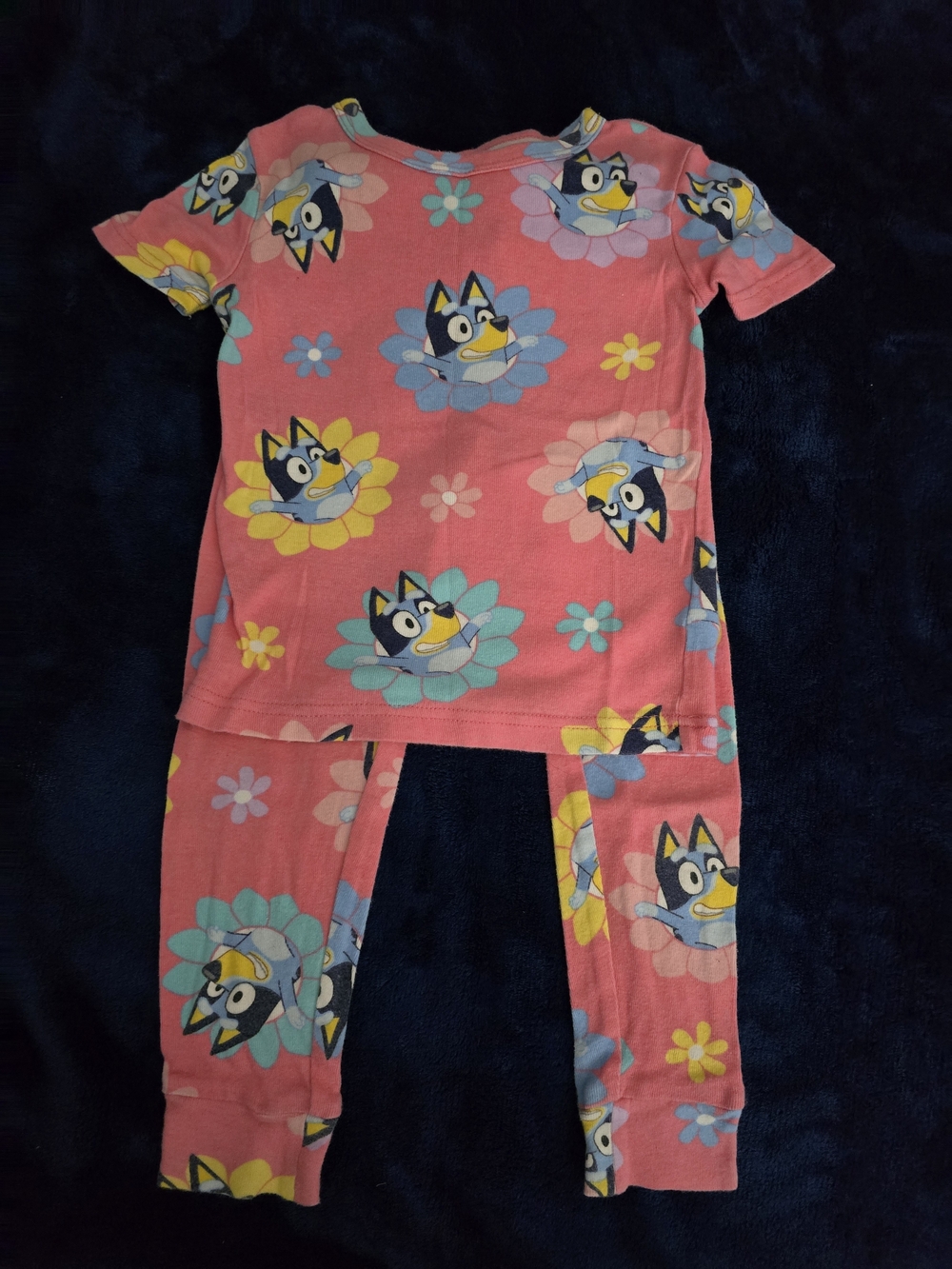 Kids Pink Cartoon-Print Pajama Set